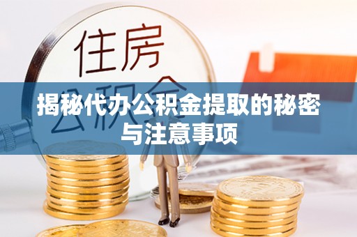 南投市揭秘代办公积金提取的秘密与注意事项