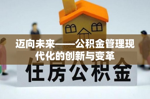 南投市迈向未来——公积金管理现代化的创新与变革