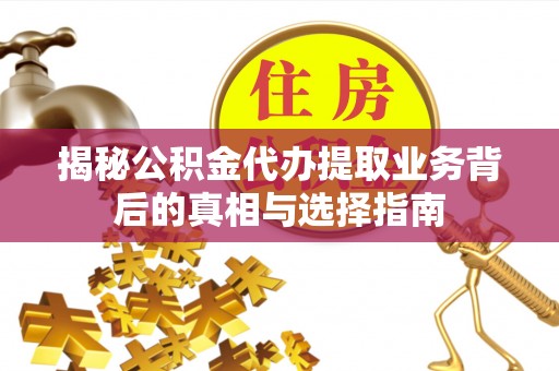 南投市揭秘公积金代办提取业务背后的真相与选择指南