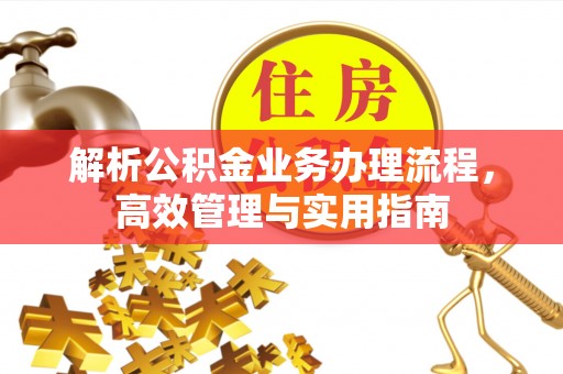 南投市解析公积金业务办理流程，高效管理与实用指南