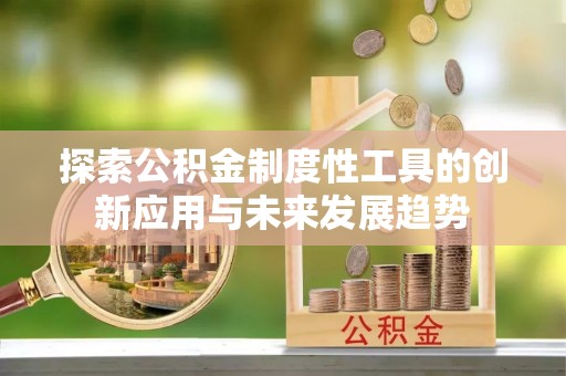 南投市探索公积金制度性工具的创新应用与未来发展趋势