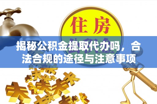 南投市揭秘公积金提取代办吗，合法合规的途径与注意事项