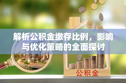 南投市解析公积金缴存比例，影响与优化策略的全面探讨